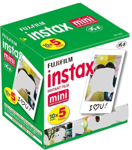 Fujifilm Instax Mini Instant Film Bundle - Contains 50 Total Film Sheets