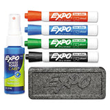 Expo 80653 Low Odor Dry Erase Marker Starter Set Chisel Assorted 4/Set