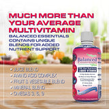Wellgenix Balanced Essentials Liquid Vitamin for High Absorption - Nutritional Multivitamin Supplement - Boosts Immune System and Overall Health - Berry Flavor (32 oz)