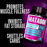 Project AD Matador Muscle Builder - Glucose Disposal Agent, Enhance Muscle Pumps, Promotes Muscle Growth, Vascularity and Energy- Chromax, D-Biotin & Other Vitamins - 60 Natural Capsules