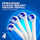 4-Pack Electric Toothbrush Replacement Heads - Brush Heads Refill Compatible with Oral-B Braun Professional Electric Precision Clean 7000/Pro 1000/9600/5000/3000/8000